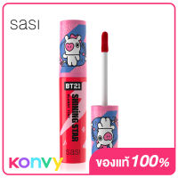 SASI With BT21, Shining Star Glassy Tint 3g #06 Sour Mandarin ศศิ ลิปทินท์เนื้อกึ่งกลอส ฉ่ำวาว BT21 สุดคิ้วท์