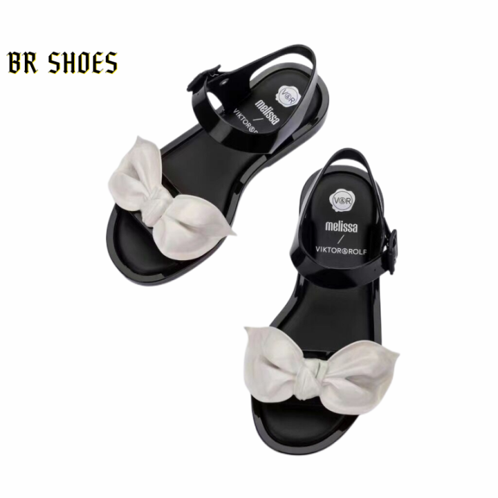 Melissa shoes Melissa Women Shoes Bow Embellished Sandals Simple elasto