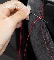 【YF】 38cm Genuine Leather Car Steering Wheel Braid Cover Texture Soft Steering-Wheel Protection Covers With Needles And Thread