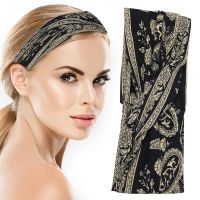 【ATG】 Boho Women 39; S Headband Fashion Wide HeadbandWorkout Headband HairMetalRollers