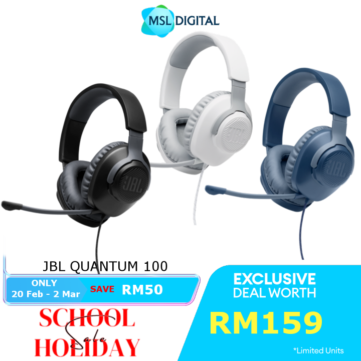[SCHOOL HOLIDAY] JBL Quantum 100 Wired overear gaming headset Flip