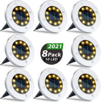 10 LED Solar Lawn Yard Led Night Light Buried Solar Garden Lights IP65 Waterproof Outdoor Patio Pathway Floor Under Ground Lamp