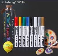 12 Pcs Colorful Permanent Paint Marker Waterproof Tire Rubber Fabric Paint watercolor markers Acrylic markers Paint Marker Pens