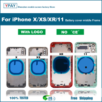 For X XS XR 11 Cover + Middle Chassis Frame + SIM Tray + Side Key Parts Rear Housing Case Assembly