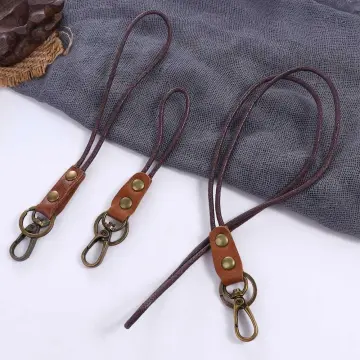 Lanyards for Keys Braided Leather Badge Lanyard for ID Badges