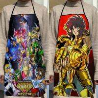 ที่กำหนดเอง Saint Seiya Kitchen Apron อาหารค่ำทำอาหารผ้ากันเปื้อนสำหรับผู้ใหญ่อุปกรณ์เบเกอรี่ผ้ากันน้ำพิมพ์ทำความสะอาดเครื่องมือ