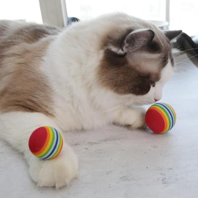 Pet Ball Cat Toy Cat And Dog Toy EVA Material Floating Cat Cat Toy And Cat Toy Toy Pet Cat Ball Rainbow Dog Toy And O4L1