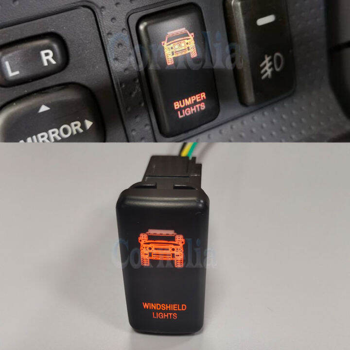 Orange Light Car Windshield Lights Switch with Wire for Toyota Land