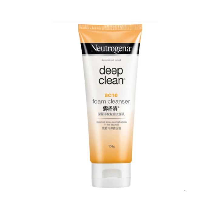 Neutrogena Deep Clean Acne Foam Cleanser 100g Lazada