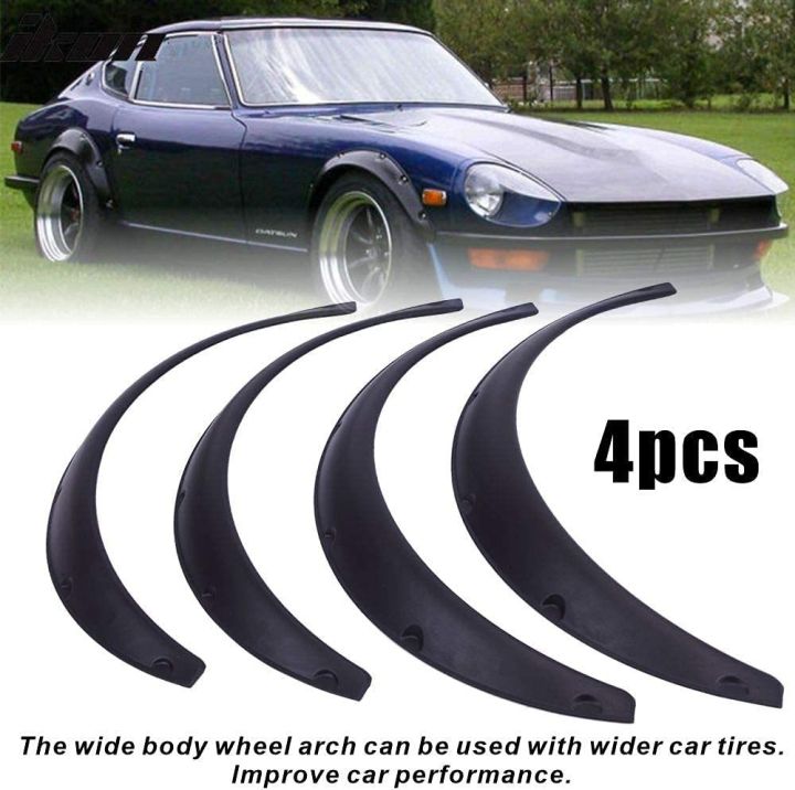 4Pcs 3.590mm Universal Flexible Car Fender Flares Extra Wide Body Wheel  Arches Protector Wheel Eyebrow Fender Mudguards