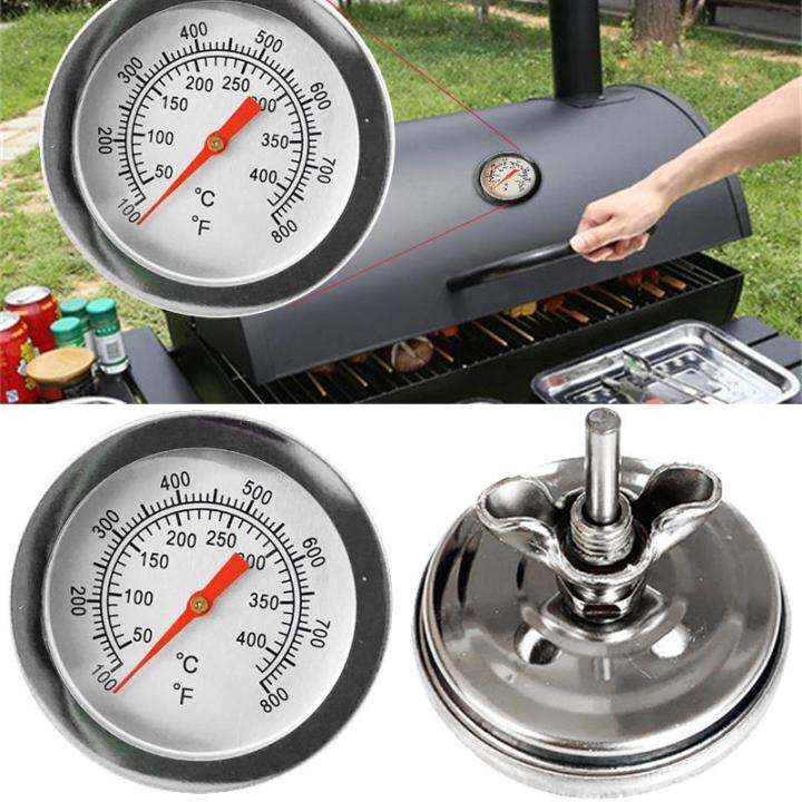 Stainless Steel BBQ Smoker Grill Temperature Gauge Barbecue Thermometer ...