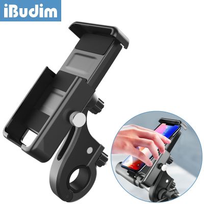 iBudim Bike Phone Holder Universal Motorcycle Bicycle Handlebar Phone Holder Stand Shockproof Cycling MTB Mobile Phone Brackets