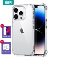 ESR Case for iPhone 14 Pro Air Armor Shockproof Crystal Clear Case for iPhone 14 Pro Max Hard Back Transparent Cover for 14 Pro  Screen Protectors