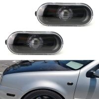 】【=-【 2Pcs Car Side Marker Turn Signal Warning Light Black Lamp Cover For MK4 Golf Jetta Bora,B5/B5.5