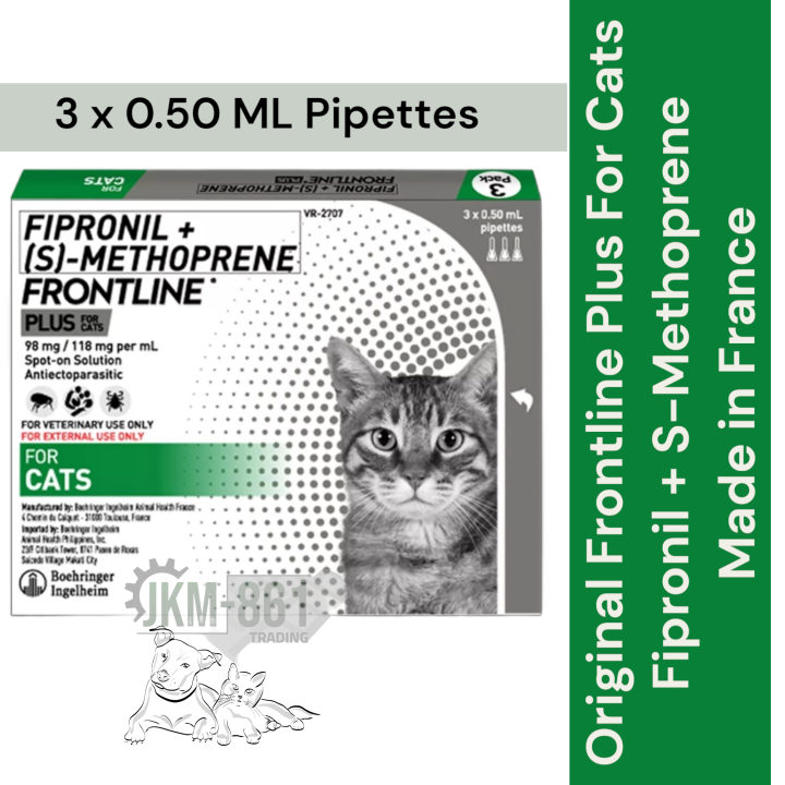 Frontline Plus For Cats And Kittens Pippets Legit Made In France Fipronil Methoprene And