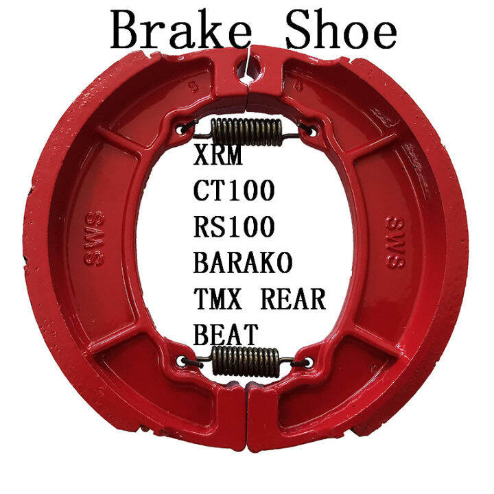 Motorcycle brake shoe ct100, xrm, rs100, tmx, barako, beat, mio
