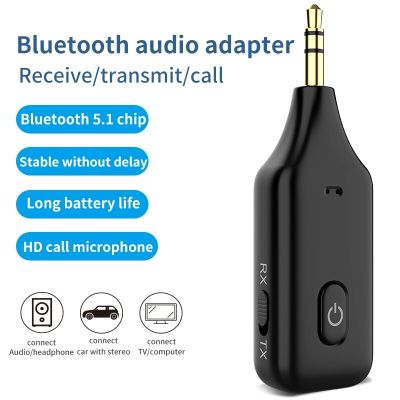 2 IN 1 Bluetooth 5.1 Receiver Transmitter 3.5mm 3.5 AUX Jack Handsfree Call Wireless Audio Adapter for Car Kit PC TV Headphones