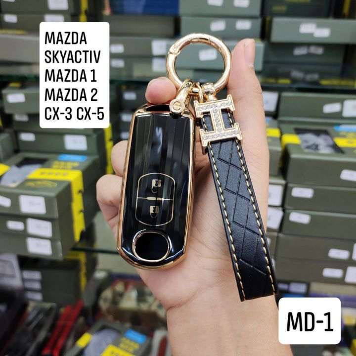 mazda-mazda1-mazda2-cx-5-cx-3-skyactiv-ปลอกกุญแจ-เคสกุญแจ-รถยนต์-tpu-พร้อมพวงกุญแจ-ราคาพิเศษ-ส่งจากไทย