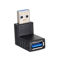 Usb 3.0ตัวผู้ต่ออะแดปเตอร์ตัวเมียปลั๊กอะแดปเตอร์มุมขวา90องศาพร้อมปลายตัวเมีย Dom668ขึ้น