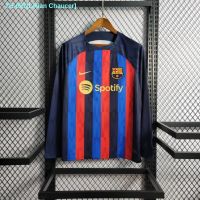 ۞ Barcelona Jersey 22 23 Fans Issue Home Jersey Men Women Football Jersi Long Sleeve Short Sleeve Soccer T-shirt XXS-6XL Custom Name Numbe