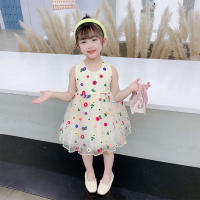 Girls Summer Dress Floral Pattern Dress For Girl Sleeveless Dress Kids Casual Style Costume Girl