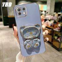 YBD 2023เคสสำหรับ Xiaomi ใหม่11 Lite 11 Lite 5G Civi 2 12Lite 13Lite เคสขาตั้งดีไซน์ใหม่ท้องฟ้าเต็มไปด้วยดวงดาวตัวยึดหมีชุบเคสโทรศัพท์นิ่มแฟชั่น