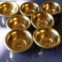 Brass Tribute Cup Metal Sacrificial Cup Water Supply Cups Buddhism Cups Wine Glass Tribute Bowl Buddhist Supplies 7 Piece Set