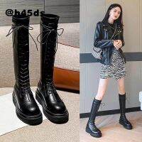 Sundays WomenS Long Boots Heel Height 4Cm Thin Over The Knee Lace-Up Boots New Knight Boots High Boots Martin Boots Fashion And Comfortable WomenS Shoes High Heels