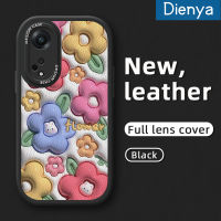 เคส Dienya สำหรับ OPPO A98 5G A1 5G F23 5G เคสเคสใส่โทรศัพท์หนังดีไซน์ใหม่กระต่ายดอกไม้การ์ตูนซิลิโคนนิ่มเคสมือถือกันกระแทกป้องกันการตกพร้อมเคสป้องกันกล้องเลนส์คลุมทั้งหมด