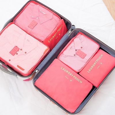 6 Pieces/set of Travel Bag Shoes Clothes Travel Compression Packaging Storage Cube Luggage Household Storage Storage