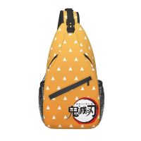 【CW】 Demon Slayer Pattern Sling Chest Custom Kimetsu No Yaiba Crossbody Shoulder for Men Cycling Camping Daypack