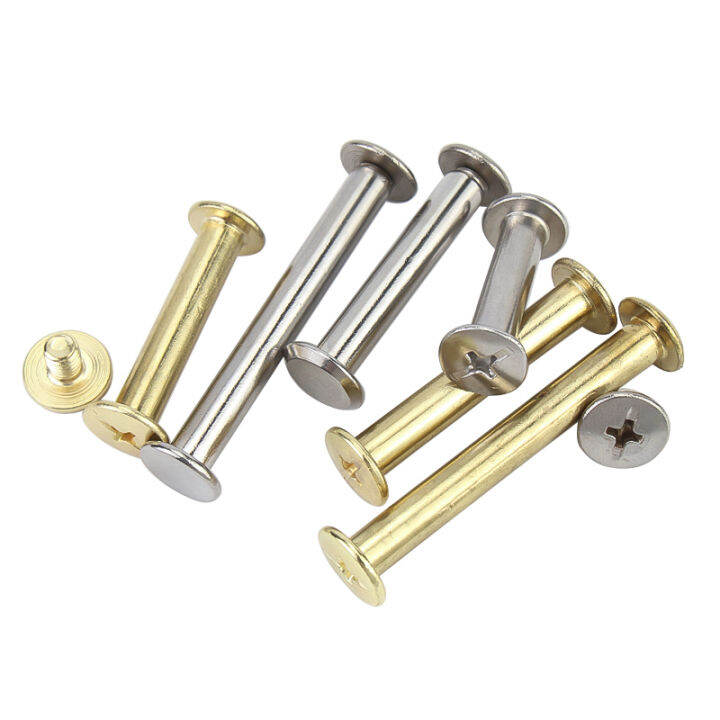 10pcs Metal Binding Chicago Screws Nails Studs Rivets For Photo Album Desk  calendar menu Leather Craft