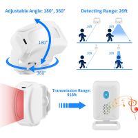 Motion Sensor Detector Alarm Bell Entry Alert System Shop Store Welcome Chime Wireless C