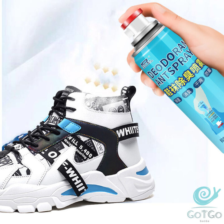 gotgo-สเปรย์ดับกลิ่นรองเท้า-ซิลเวอร์ไอออนระงับกลิ่นกาย-ดับกลิ่นรองเท้าหนัง-shoe-deodorant