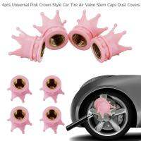 Car style Pink Crown and Black skull 4pcs Car Universal Wheel Tire Tyre Valve Stem Caps Motorcycle Bike Dust Airtight Covers