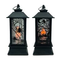 ❡❡◇ Halloween Wind Lantern LED Luminous Single Wax Window Decoration Small Square Lamp Night Light Home Decoration