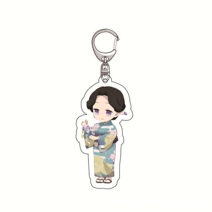 new-cartoon-anime-demon-slayer-acrylic-keychain-cute-brinco-blade-of-ghost-key-chain-kamado-tanjirou-cosplay-keyring-wholesale-key-chains