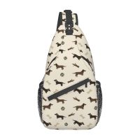 Cute Cartoon Dog Dachshund Sling Bags Chest Crossbody Shoulder Backpack Outdoor Sports Daypacks Animal Cool Bookbag Running Belt
