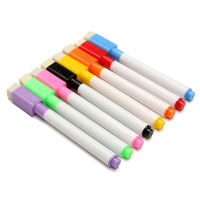 8 Pcslot Colorful black School classroom Whiteboard Pen Dry White Board Markers Built In Eraser Student childrens drawing pen
