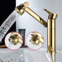 Multifunction Bathroom Faucet Gold Sink Faucet Hot Cold Water Mixer Crane Antique Deck Mounted Universal Water Taps Black White