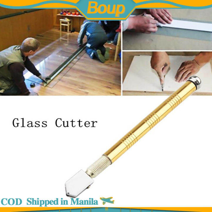 Professional Oil Feed Glass Cutter 3mm 10mm Anti Slip Metal Handle