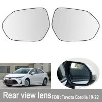 Car Rearview Mirror Reversing Lens with Heating Side Wide-Angle Mirror for Toyota CHR 2018-2022