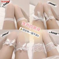 White stockings over the knee socks summer thin long black silk sexy bow lace ultra-thin thigh socks hot style