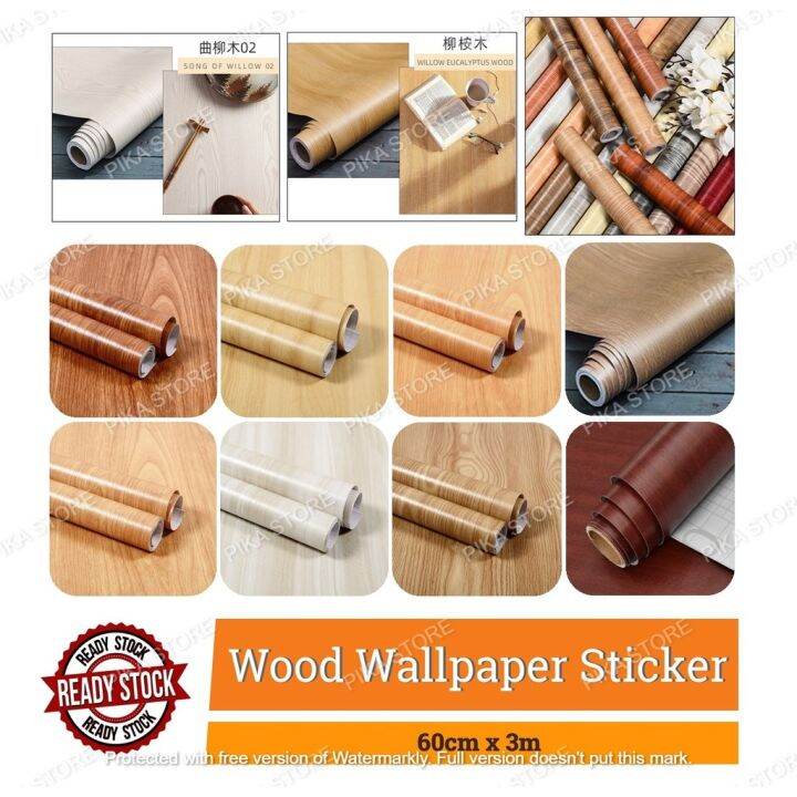 PVC Waterproof Self Adhesive Wood Wallpaper Furniture