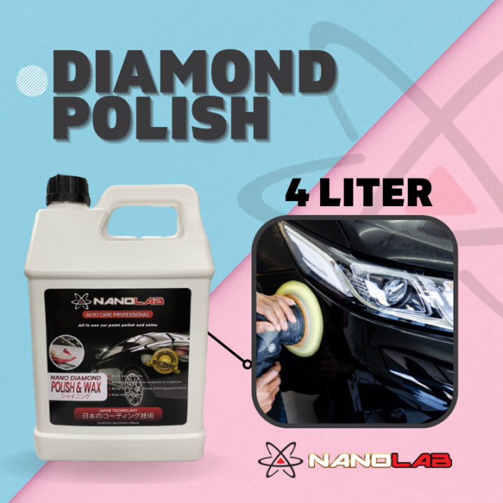 NANOLAB Diamond Polish/ Master Polish Pengilat Cat Kereta Polish & Wax All in One 4L Polish