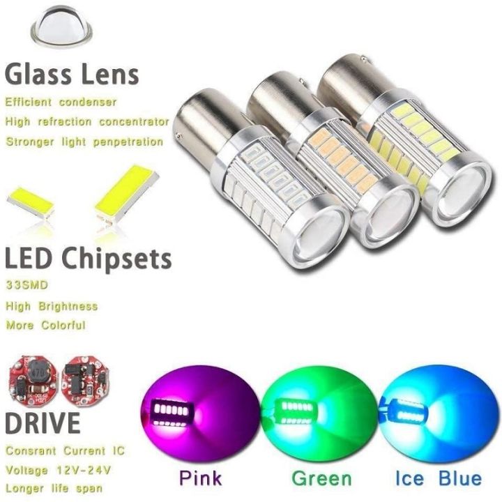 4x-led-car-green-bulb-ba15s-p21w-1156-backup-reverse-light-33smd-5630-5730-12v