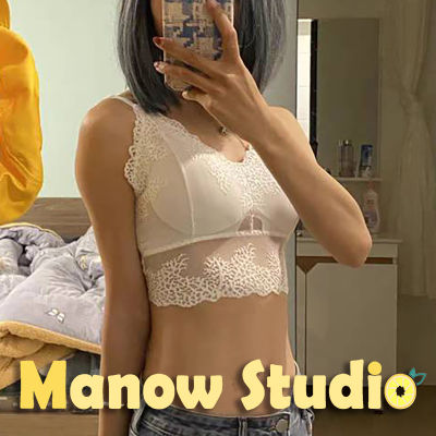 บราลูกไม้ เสื้อชั้นในลูกไม้ เสื้อกล้ามลูกไม้ สายเดี่ยว บราสายเดี่ยว A828# Manow.studio