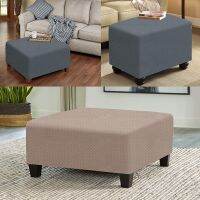 INS Twill Jacquard Ottoman Stool Cover Elastic Rectangle Footstool Sofa Slipcover Footrest Chair Cover Furniture Protector Case