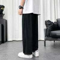 Single Road Mens Wide Leg Pants Men 2021 Summer Solid Plain Joggers Straight Japanese Streetwear Trousers Casual Black Pants Men