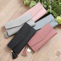 Mode Shop Women Fashion Solid Color Long Wallet Leather Coin Purse